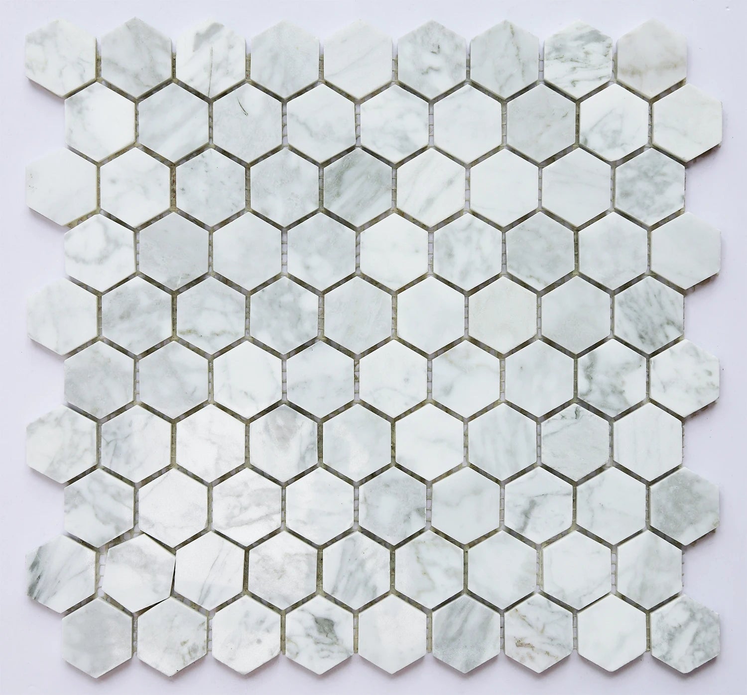 Marble Mosaic Tile Hexagon Carrara White Stone Marble Mosaic  Wall  Tile