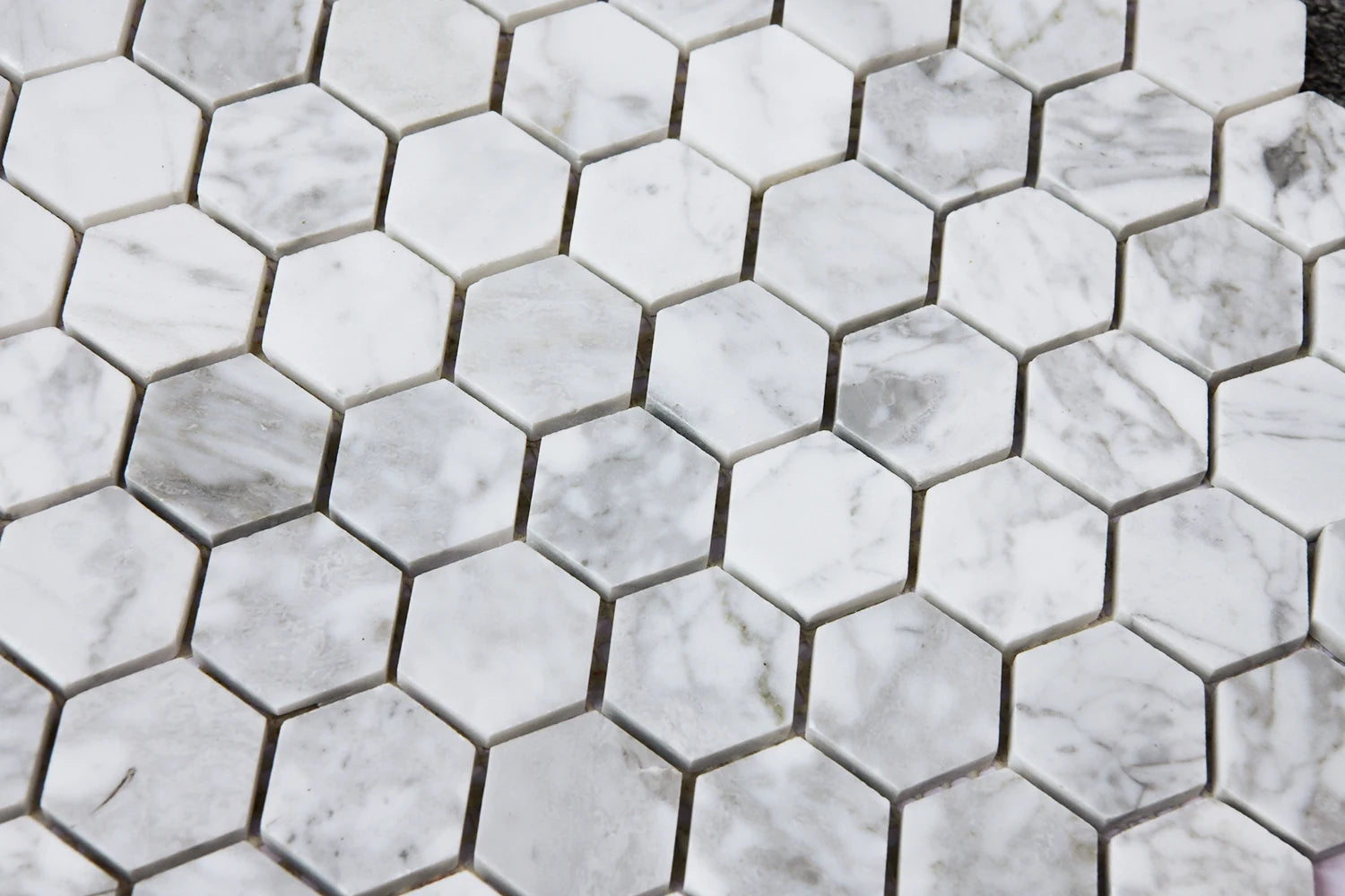 Marble Mosaic Tile Hexagon Carrara White Stone Marble Mosaic  Wall  Tile