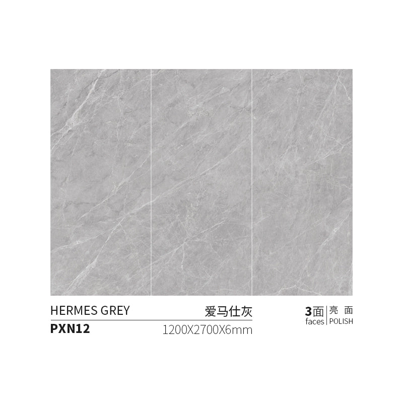 Ultra-thin Rock Slab 1200 × 2700mm Hermès Gray PXN12