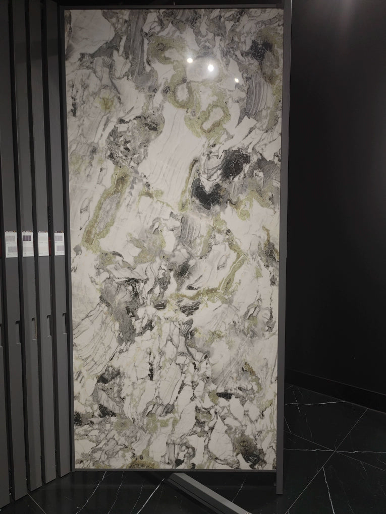 Matte Cold Jadeite Marble Slate Background Wall Custom Tile 1200x2700mm/900x1800mm