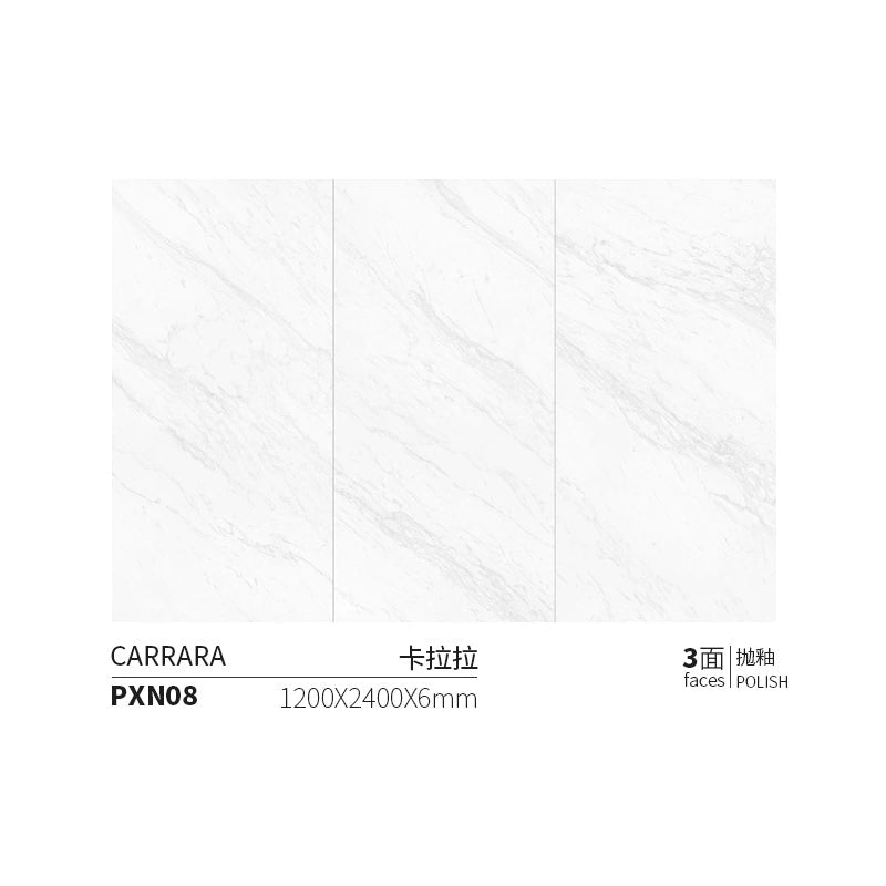 Ceramic Sheet Carrara 1200x2400 Large Slab Rock Slab Background Wall Villa Floor Tile Lobby Tile