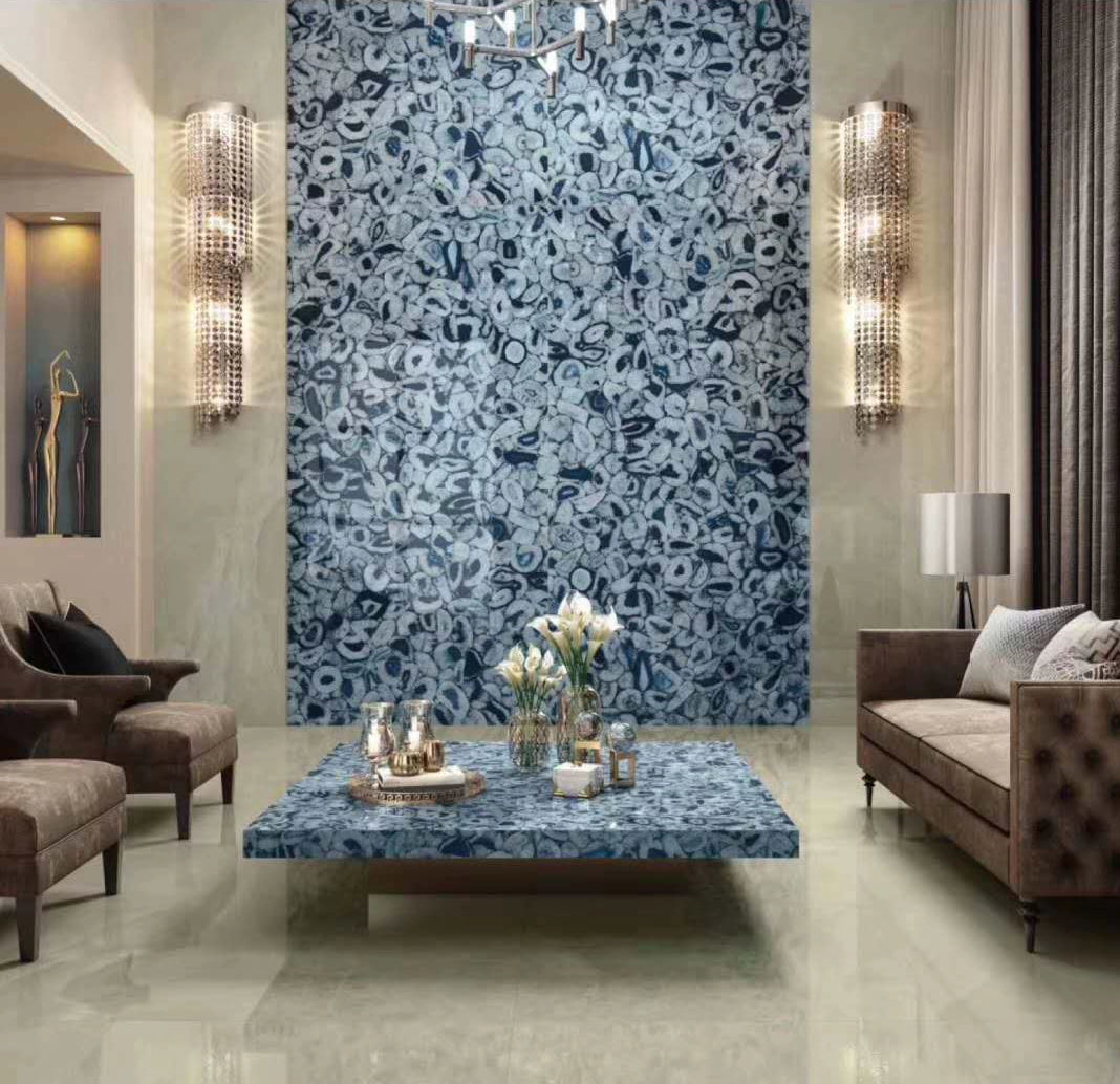 Agate Sapphire 1200X2400MM Ceramic Background Wall